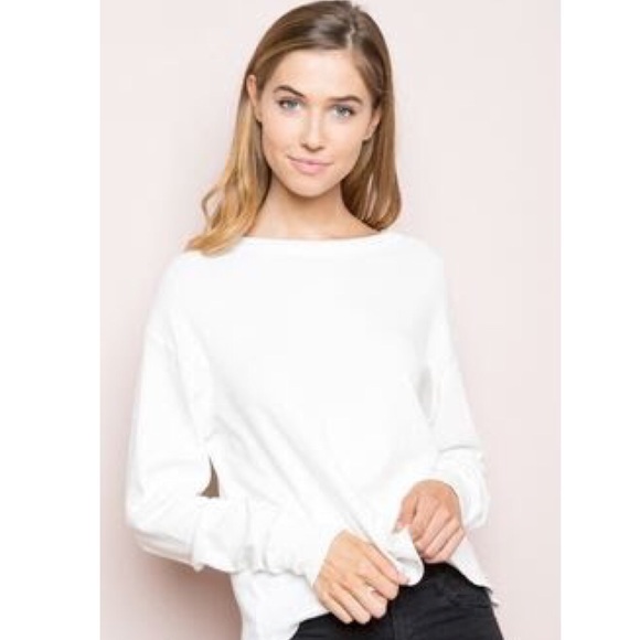 Brandy Melville Tops - Brandy Melville white Henley